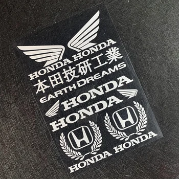 Виниловая наклейка на мотоцикл Honda с логотипом, наклейка на бак, комплект эмблемы шлема