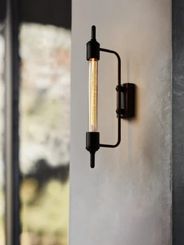 Простой настенный светильник в индустриальном стиле, художественное оформление из железа, магазин одежды, бар, кофейня