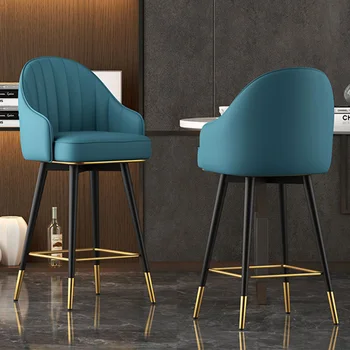 Простые вращающиеся обеденные стулья С минимальной спинкой, барный стул для сидения, удобная мебель для современного дома, предметы домашнего обихода Arredamento