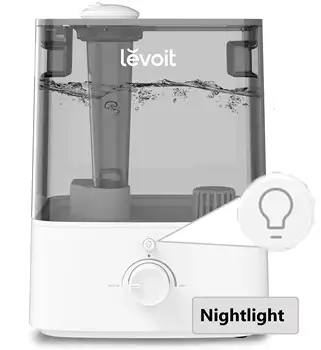 Увлажнитель воздуха Levoit для помещений Cool Mist, большой испаритель для помещений с ночником, 6 л